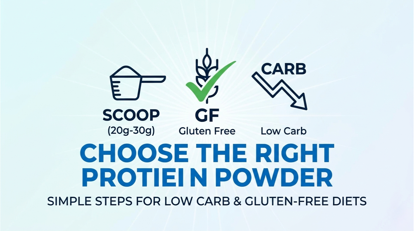 How to Choose the Right Protein Powder for Low Carb & Gluten Free Diets Without Confusion