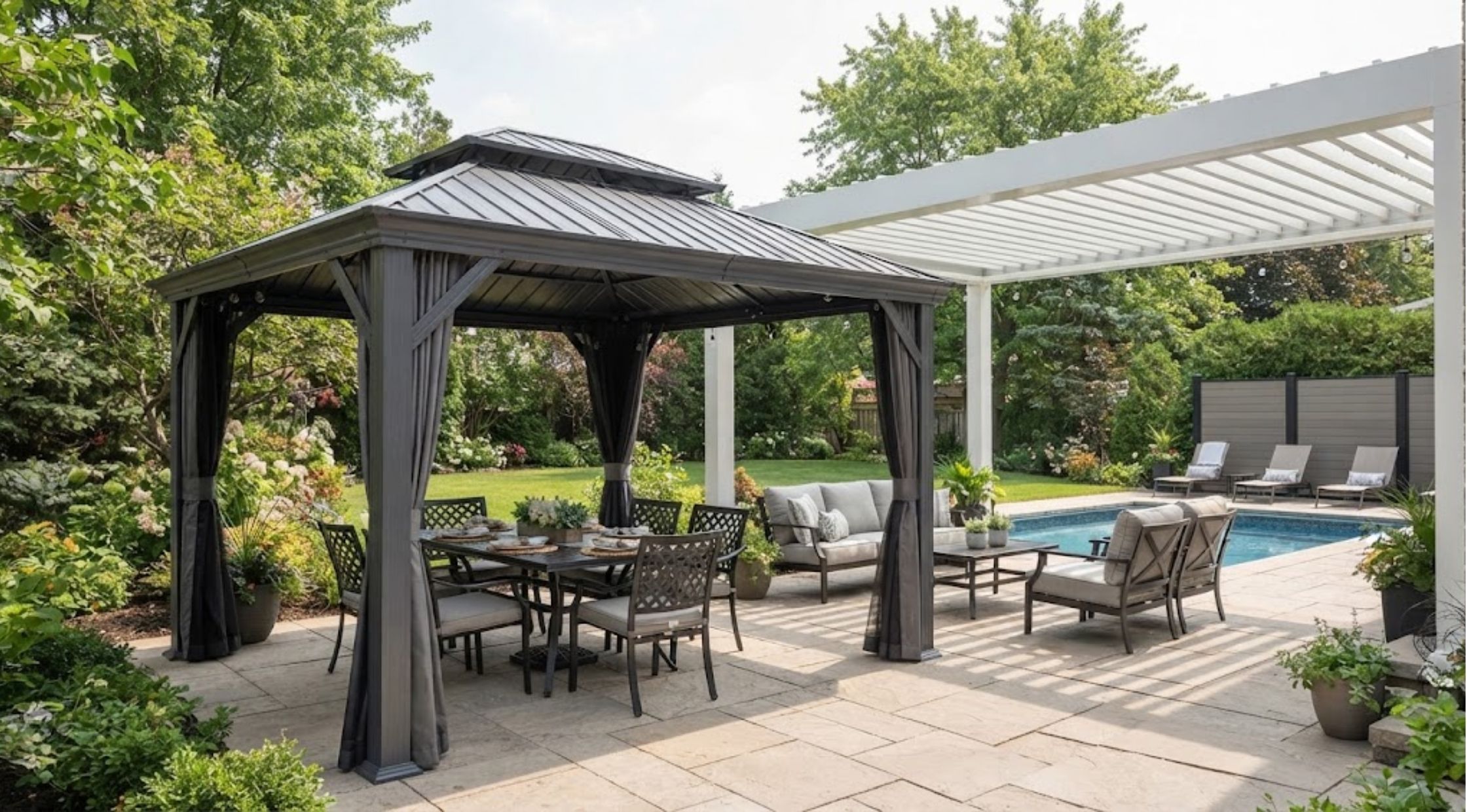 How to Choose the Right Hardtop Gazebo, Outdoor Pergola, and Patio Furniture