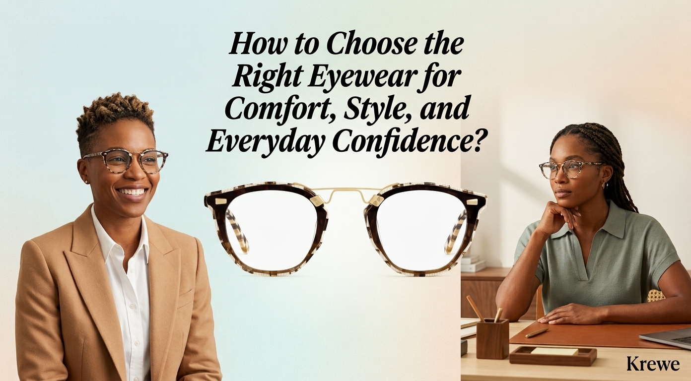 Stylish premium eyewear with comfortable frames and gold-toned accessories